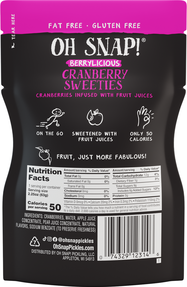 OH SNAP! Infused Cranberry Sweeties