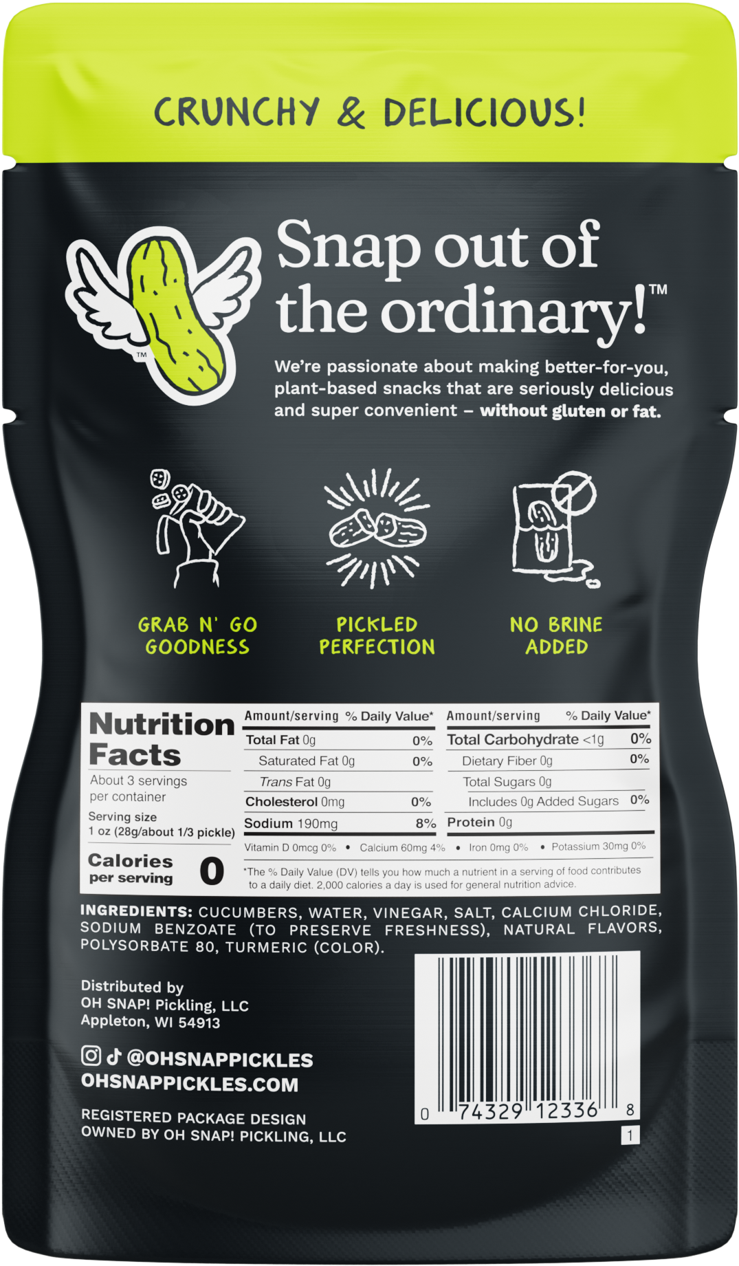 OH SNAP! Gone Dilly Whole Pickle - 12 Pack