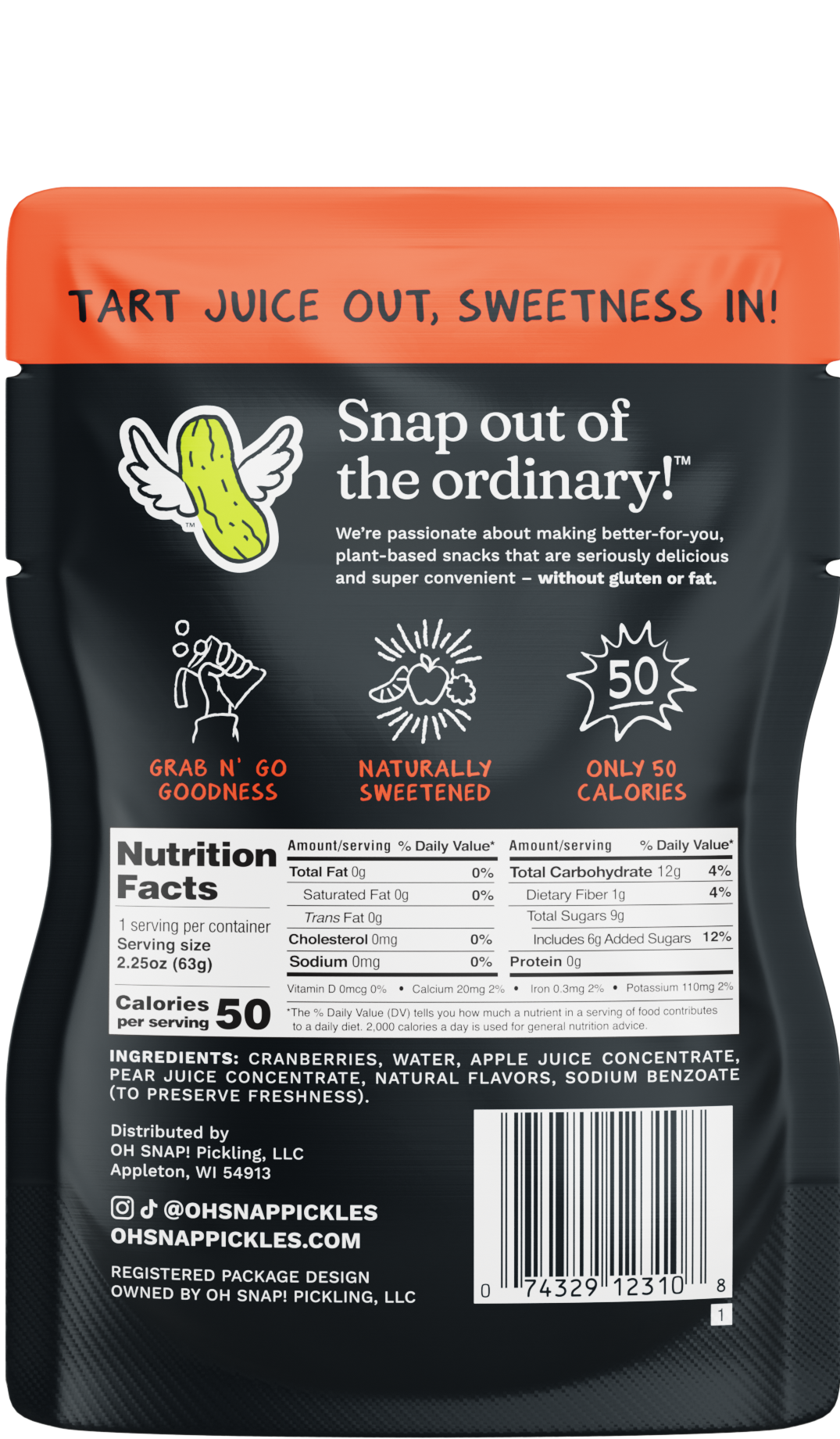 OH SNAP! Infused Tangerine Cranberry Sweeties